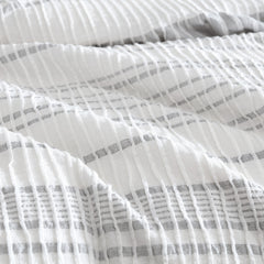 Sutton 6-Piece Ivory Textured Jacquard Comforter Ensemble
