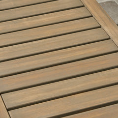 JECO Industrial Wood and Metal Outdoor Bench