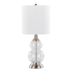 Belle Modern Seeded Glass Table Lamps – Set of 2
