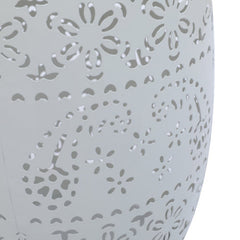 Solar Side Table with Built-in Solar Battery (White)