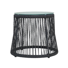 Boho Southport Side Table with Glass Top