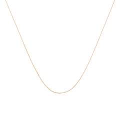 Solid 10K Yellow Gold 0.5mm Slim and Dainty Unisex 18" Rope Chain Necklace