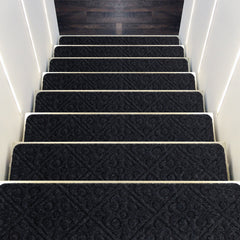 15Pcs Indoor Non-Slip Stair Carpet Mats for Wooden Steps