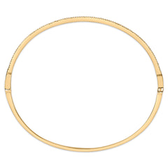 14K Yellow Gold 1/3 Cttw Diamond Half Eternity Bangle Bracelet (I-J Color, I2-I3 Clarity) - 7.75" Inches