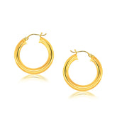 14k Yellow Gold Polished Hoop Earrings (30 mm)