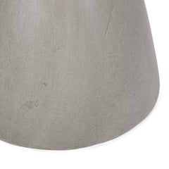Modern Outdoor Lightweight Concrete Side Table with Hourglass Design