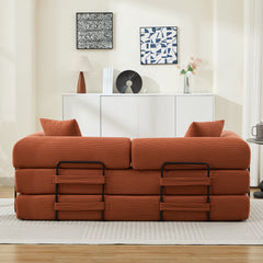 Folding Sofa Bed 78.5" Convertible Couch with 2 Pillows