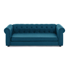 Elegant Rectangular Pet Bed for Big and Oversized Dogs - Dark Blue