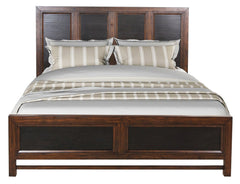 Queen Size Panel Bed Two-Tone Finish
