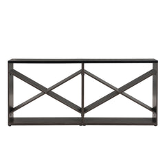 Modern X-Frame Console Table – Elegant Entryway and Office Storage