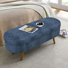 Modern Ottoman Storage Bench Upholstered Seat