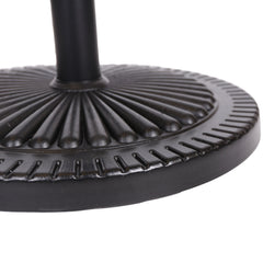 Black Rock Resin Outdoor Umbrella Base with Steel Support in Black Finish