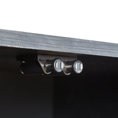 Modern 64-Inch Wavy TV Cabinet with LED Lights