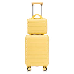 14'/20' 2-Piece ABS Spinner Wheel Luggage Set with Combination Lock