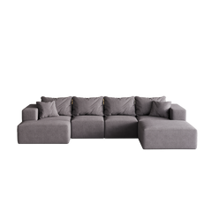 Modern Upholstered Sectional Boneless Couch Set