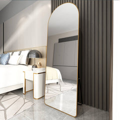 The 4th Generation Floor Mounted Full Length Mirror with Gold Frame
