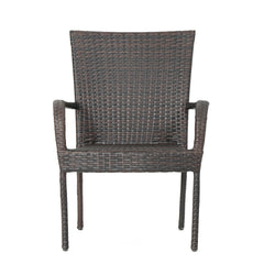 Littleton PE Wicker Stacking Chair Set of 2