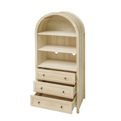 Arched Kitchen Pantry Modern Farmhouse Wood Kitchen Storage Cabinet