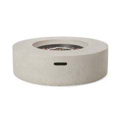 Modern Outdoor 50,000 BTU Round MgO Concrete Propane Fire Pit