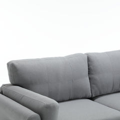 Modern Gray Sofa with Integrated USB and Type-C Charging