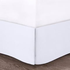 5 Piece Microfiber Ruffled Comforter Set White Queen