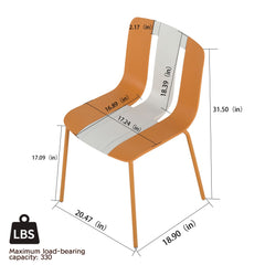 modern striped chair set with folding table