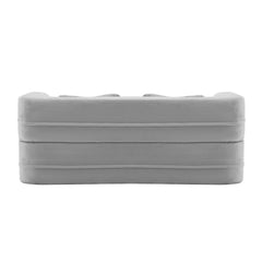 Queen Size Modern Light Grey Floor Sofa with 4 Pillows