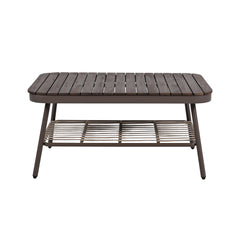 4-Piece Outdoor Patio Furniture Set with Metal Frame and Woven Rope