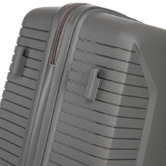3-Piece PP Spinner Wheel Luggage Set 20'/24'/28' Silver Grey
