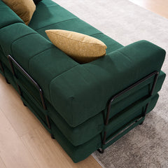 Folding Sofa Bed 78.5" Convertible Couch with 2 Pillows