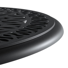 5-Piece Set Of Cast Aluminum Patio Furniture With Off-White Cushions