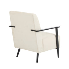Modern Beige Lounge Chair Set with Polyester Upholstery and Metal Frame
