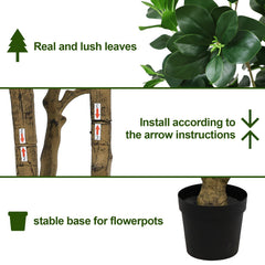 7.2FT Tall Artificial Silk Tree Large Faux Greenery Plant