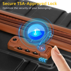 Luggage Sets 5 Piece with Duffel Bags Black