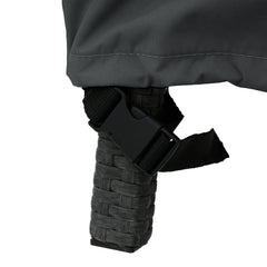 Outdoor Shield Patio Club Chair Cover in Dark Gray Fabric - 36 Inches