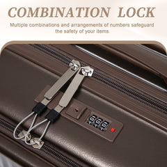 14' & 20' ABS Spinner Wheel Luggage Set with Cosmetic Case