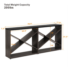Modern X-Frame Console Table – Elegant Entryway and Office Storage