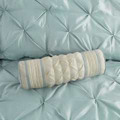 7 Piece Tufted Comforter Set Seafoam Queen