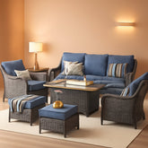 Patio Furniture Set With 53 Inch Gas Fire Pit Table