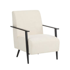 Modern Beige Lounge Chair Set with Polyester Upholstery and Metal Frame