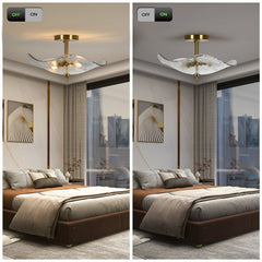 Glass Semi Flush Mount Ceiling Light