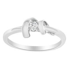 10K White Gold Diamond Promise Ring (1/10 Cttw, H-I Color, SI2-I1 Clarity) - Size 6