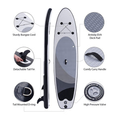 10FT Inflatable Blow Up SUP Paddle Board W/ Carrying Bag & Pump (SAK43678)