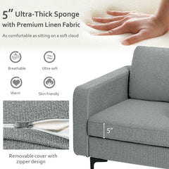 Modern Accent Armchair with Side Storage Pocket