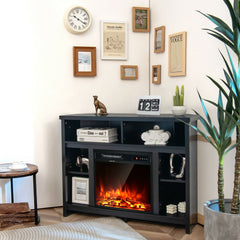 Modern Corner TV Stand with Adjustable Shelves for TVs up to 48 Inch