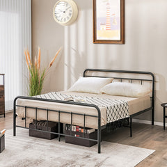 Heavy Duty Metal Platform Bed Frame with Headboard
