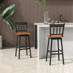 30.5 Inches Set of 2 Swivel Bar Stools with 360° Swiveling