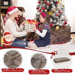 28.5 Inch Wooden Tree Collar Box for Indoor/Outdoor Use