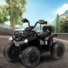 12V Kids Ride On ATV 4 Wheeler with MP3 and Headlights-Black