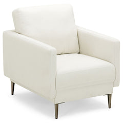 Modern Upholstered Accent Chair with Removable Backrest Cushion